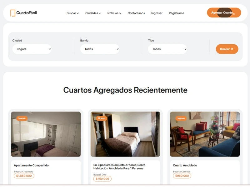 CuartoFácil Mockup